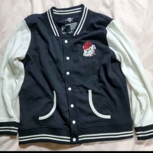 Kids Black and White Varsity Jacket